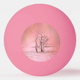 Klassiek elegant roze Ballerina Feet Pingpongbal