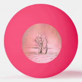 Klassiek elegant roze Ballerina Feet Pingpongbal (Achterkant)