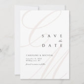 Klassiek Elegant Schrift Monogram Save The Date (Voorkant)