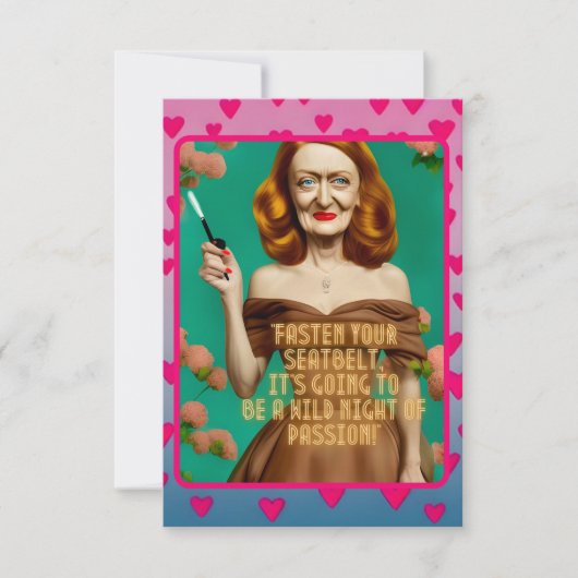 Klassiek Elegant Schrift | Mooie Vrouw Grappige Sp Kaart (Voorkant)