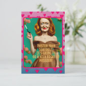 Klassiek Elegant Schrift | Mooie Vrouw Grappige Sp Kaart (Staand voorkant)