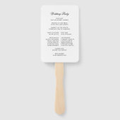 Klassiek Elegant Script bloeit bruiloft Handwaaier (Achterkant)