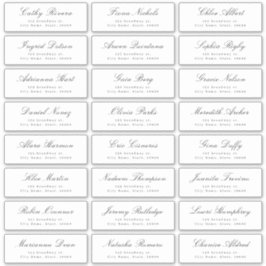 Klassiek Elegant script bruiloft gastadreslabel Sticker