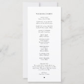 Klassiek Elegant Script Front Back Huwelijk Progra (Achterkant)