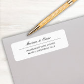 Klassiek Elegant Script minimalistisch retour adre Etiket