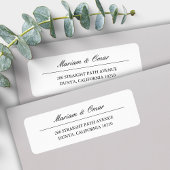 Klassiek Elegant Script minimalistisch retour adre Etiket