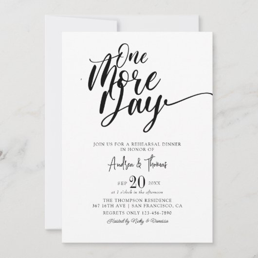 Klassiek elegant script repetitie diner kaart (Voorkant)