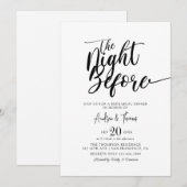 Klassiek elegant script repetitie diner kaart (Voorkant / Achterkant)