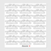 Klassiek Elegant Script Transparant Retouradres Sticker (Vel)