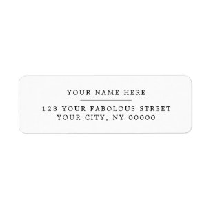 Klassiek Elegant Serif Minimaal Chic Retouradres Etiket