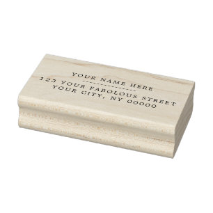 Klassiek Elegant Serif Return-adres Rubberstempel