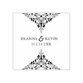 Klassiek Elegant Sophisticated Wedding Ornament Rubberstempel (Afrduk)