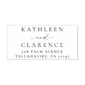 Klassiek Elegant Trouw Retouradres Rubberstempel (Afrduk)