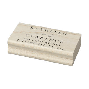 Klassiek Elegant Trouw Retouradres Rubberstempel