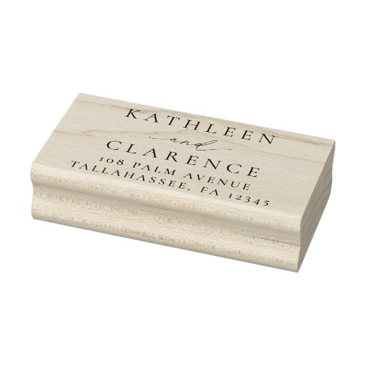 Klassiek Elegant Trouw Retouradres Rubberstempel (Stempel)