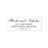 Klassiek Elegant Trouwretouradres Rubberstempel (Afrduk)