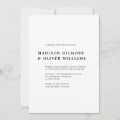 Klassiek Elegant Typography Wedding Kaart (Voorkant)