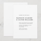 Klassiek Elegant Typography Wedding Kaart (Voorkant / Achterkant)
