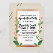 Klassiek & Elegant verfijnd Afstuderen Kaart (Voorkant / Achterkant)