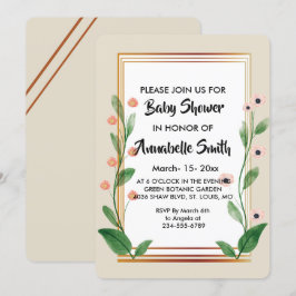 Klassiek & Elegant verfijnd Baby shower Kaart