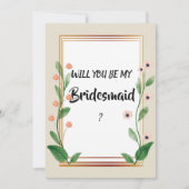 Klassiek & Elegant Verfijnd Bruidsmeisje Kaart (Voorkant)