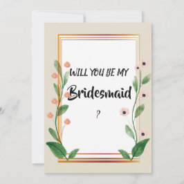 Klassiek & Elegant Verfijnd Bruidsmeisje Kaart