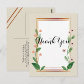 Klassiek & Elegant Verfijnd Dank je Briefkaart (Voorkant / Achterkant)