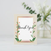 Klassiek & Elegant Verfijnd Dank u Briefkaart (Staand voorkant)