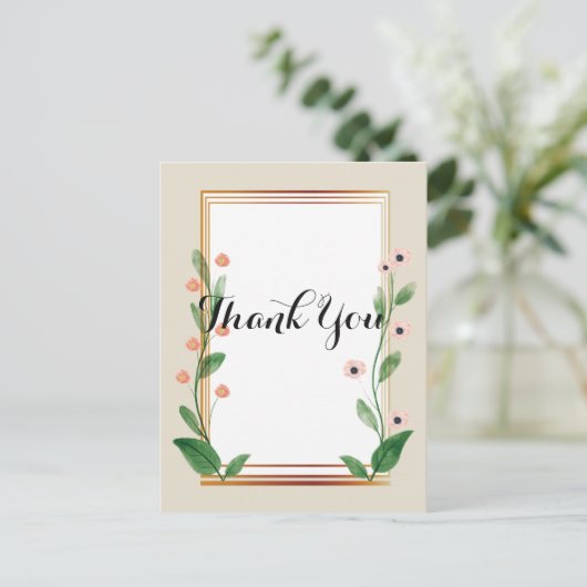 Klassiek & Elegant Verfijnd Dank u Briefkaart (Staand voorkant)