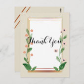 Klassiek & Elegant Verfijnd Dank u Briefkaart (Voorkant / Achterkant)