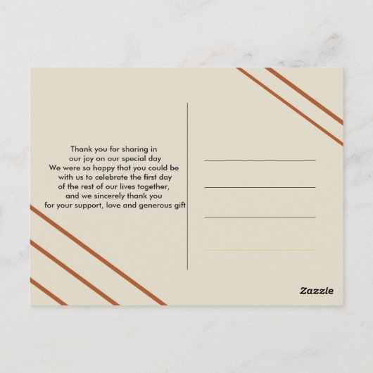 Klassiek & Elegant Verfijnd Dank u Briefkaart (Achterkant)