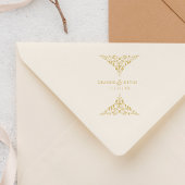 Klassiek Elegant Verfijnd Huwelijksornament Rubberstempel