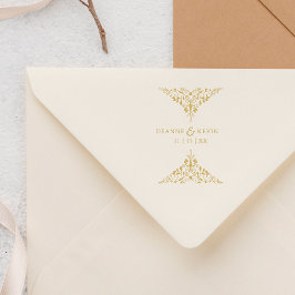 Klassiek Elegant Verfijnd Huwelijksornament Rubberstempel