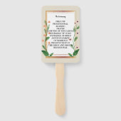 Klassiek & Elegant Verfijnd Huwelijksprogramma Handwaaier (Achterkant)