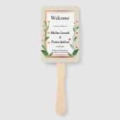 Klassiek & Elegant Verfijnd Huwelijksprogramma Handwaaier (Voorkant)