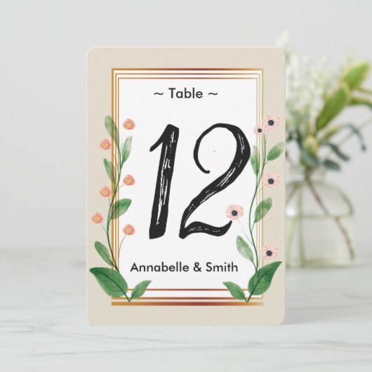 Klassiek & Elegant Verfijnd lijstaantal Kaart (Staand voorkant)