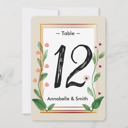 Klassiek & Elegant Verfijnd lijstaantal Kaart (Voorkant)