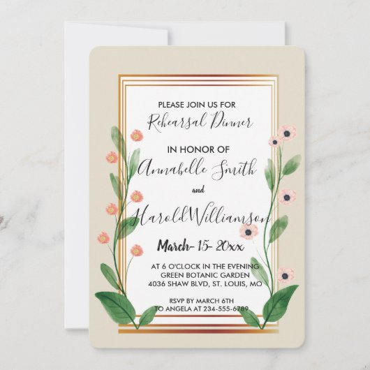 Klassiek & Elegant verfijnd repetitiediner Kaart (Voorkant)