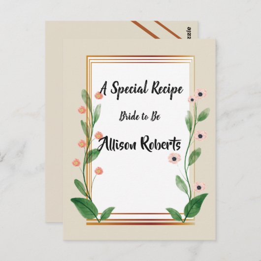 Klassiek & Elegant verfijnd Vrijgezellenfeest Briefkaart (Voorkant / Achterkant)