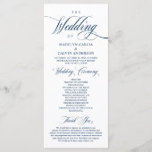 Klassiek Elegant Wedding Foldable-programma Programmakaart (Voorkant)