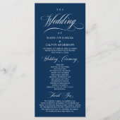 Klassiek Elegant Wedding Foldable-programma Programmakaart (Voorkant)