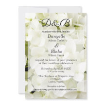 Klassiek Elegant Wit Hydrangea Monogram