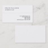 Klassiek Elegant Wit Professional Visitekaartje (Voorkant / Achterkant)