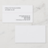 Klassiek Elegant Wit Professional Visitekaartje (Voorkant / Achterkant)