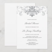 Klassiek & Elegant Zilveren Ironwork Vrijgezellenf Kaart (Voorkant / Achterkant)