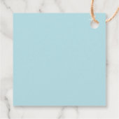 Klassiek Elegante Blauwe Bloem Bruidsdouche Bedankjes Labels (Achterkant)
