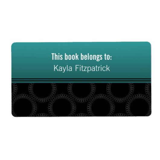 Klassiek elegante cirkels etiket (Voorkant)