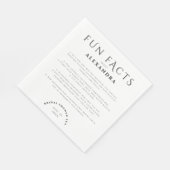 Klassiek Elegante Feiten Zwart-Wit Feest Servet (Hoek)