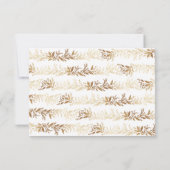 Klassiek elegante gouden botanische krans bruiloft RSVP kaartje (Achterkant)