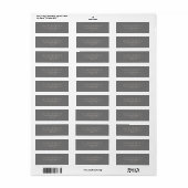 Klassiek Elegante Neutralen & Grijs Retouradres Etiket (Full Sheet)